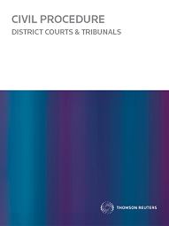 Civil Procedure: District Courts and Tribunals - Westlaw NZ