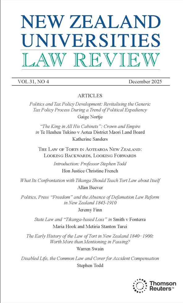 New Zealand Universities Law Review