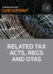 Related Tax Acts, Regulations, & DTAs - Checkpoint