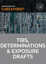 Tax Information Bulletins (TIBs), Determinations & Exposure Drafts - Checkpoint