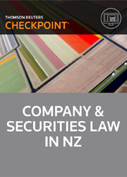 Corporate Law in New Zealand, Watson and Taylor (eds) - Checkpoint