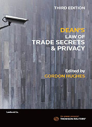 Law of Trade Secrets and Privacy 3rd Edition - Book
