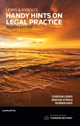 Handy Hints on Legal Practice 4th Edition - Book